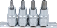 Behajtófej-készlet | 12,5 mm (1/2") | T-profil (Torx) T40 furattal - T55 | 4 darabos
