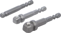 Fúrógép-billentő adapter készlet | Külső hatszögletű 6,3 mm (1/4") | 3 darabos