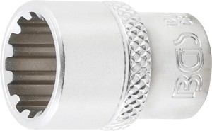 Steckschlüssel-Einsatz Gear Lock | Antrieb Innenvierkant 6,3 mm (1/4") | SW 12 mm 