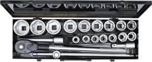 Steckschlüssel-Satz | Antrieb 20 mm (3/4") | SW 19 - 50 mm | 20-tlg. 