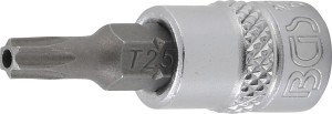 Bit-Einsatz | Antrieb Innenvierkant 6,3 mm (1/4") | T-Profil (für Torx) mit Bohrung T25 