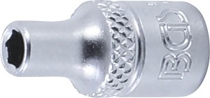 Steckschlüssel-Einsatz Sechskant | Antrieb Innenvierkant 6,3 mm (1/4") | SW 4 mm 