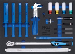 Werkstattwageneinlage 3/3: Spezialwerkzeuge für den Reifendienst | 18-tlg. 