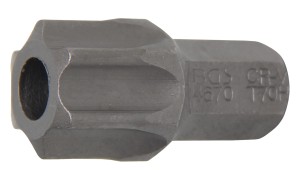 Bit | Antrieb Außensechskant 10 mm (3/8") | T-Profil (für Torx) mit Bohrung T70 