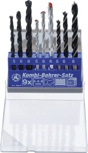 Kombi-Bohrer-Satz | 5 - 8 mm | 9-tlg. 