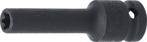 Kraft-Steckschlüssel-Einsatz E-Profil, tief | Antrieb Innenvierkant 12,5 mm (1/2") | SW E10 