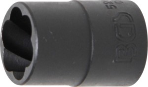 Spiral-Profil-Steckschlüssel-Einsatz / Schraubenausdreher | Antrieb Innenvierkant 12,5 mm (1/2") | SW 16 mm 