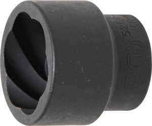 Spiral-Profil-Steckschlüssel-Einsatz / Schraubenausdreher | Antrieb Innenvierkant 20 mm (3/4") | SW 36 mm 