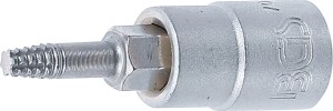 Schraubenausdreher-Bit-Einsatz | Antrieb Innenvierkant 6,3 mm (1/4") | für defektes T-Profil (für Torx) T15 