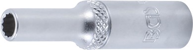 Cheie tubulară 12 colțuri, lungă | 6,3 mm (1/4") | 5 mm 