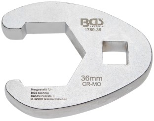 Plochý otevřený klíč | 12,5 mm (1/2") | 36 mm 