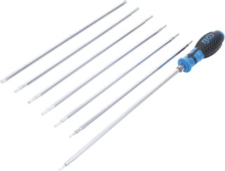 Screwdriver Set with interchangeable Blades | T-Star (for Torx) / T-Star tamperproof (for Torx) | 8 pcs. 