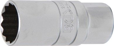 Spark Plug Socket with Rubber mount, 12-point | 12.5 mm (1/2") Drive | 21 mm 