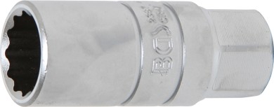 Bussola per candele con gommino, poligonale | 10 mm (3/8") | 18 mm 