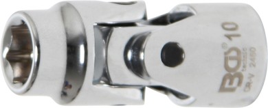 Cheie tubulară 6 colțuri cu articulație cardanică | 10 mm (3/8") | 10 mm 