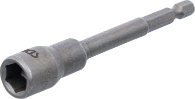 Steckschlüssel-Einsatz Sechskant, extra lang | für Bohrmaschinen | Antrieb Außensechskant 6,3 mm (1/4") | SW 11 mm 
