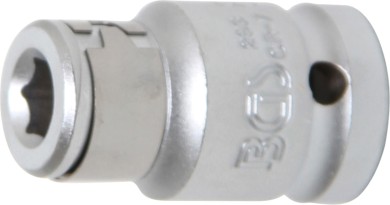 Bit-Adapter mit Haltekugel | Innenvierkant 12,5 mm (1/2") | Innensechskant 8 mm (5/16") 
