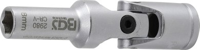 Glühkerzen-Gelenk-Einsatz Sechskant | Antrieb Innenvierkant 10 mm (3/8") | SW 8 mm 