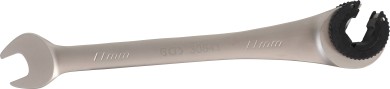 Skralde-gaffelringnøgle | åben | 11 mm 