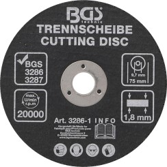 Disk za rezanje | Ø 75 x 1,8 x 9,7 mm 
