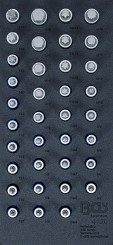 Insert de servante d’atelier 1/3: Jeu de douilles à embouts | carré femelle 12,5 mm (1/2") | hexagone femelle, profil T (pour Torx), polygone femelle (pour XZN), profil cannelé (pour RIBE) | 36 pièces 