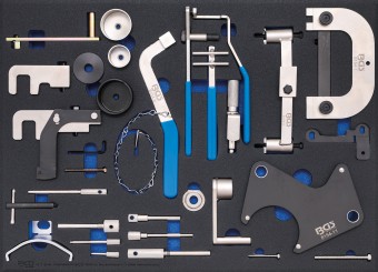 Inserção para carrinho de ferramentas 3/3: Conjunto de ferramentas de afinação do motor | para Renault, Nissan, Opel, Volvo 