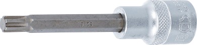 Bit Socket | length 100 mm | 12.5 mm (1/2") Drive | Spline (for RIBE) | M8 