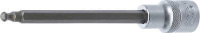 Dopsleutelbit | lengte 140 mm | 12,5 mm (1/2") | binnenzeskant met kogelkop 6 mm 