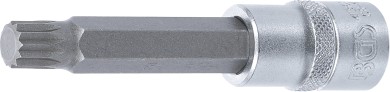 Dopsleutelbit | lengte 100 mm | 12,5 mm (1/2") | veeltand (voor XZN) M12 