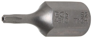 Bit | Antrieb Außensechskant 10 mm (3/8") | T-Profil (für Torx) mit Bohrung T10 