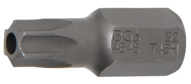 Bit | Längd 30 mm | Yttre sexkant 10 mm (3/8") | T-Profil (för Torx) med borrning T45 