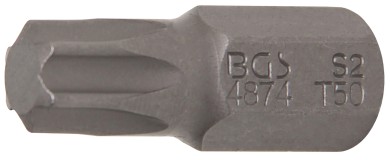 Ponta | Comprimento 30 mm | Entrada de sextavado externo 10 mm (3/8") | Perfil T (para Torx) T50 