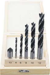 Set glodalica i krunica za bušenje drveta | 4 - 12 mm | 6-dijelni 