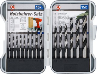 Holz-Bohrer-Satz | 3 - 10 mm | 15-tlg. 