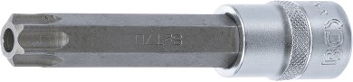 Encaixe para pontas | Comprimento 110 mm | Entrada de quadrado interno de 12,5 mm (1/2") | Perfil T (para Torx) com perfuração T70 