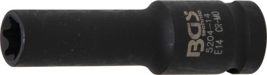 Kraft-Steckschlüssel-Einsatz E-Profil, tief | Antrieb Innenvierkant 12,5 mm (1/2") | SW E14 