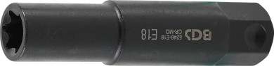 Dopsleutel E-profiel, extra lang | zeskant 22 mm | E18 