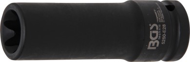 Kraft-Steckschlüssel-Einsatz E-Profil, tief | Antrieb Innenvierkant 20 mm (3/4") | SW E28 