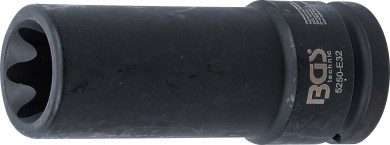Llave de vaso de impacto E-Torx, larga | entrada 20 mm (3/4") | E32 