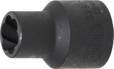 Spiral-Profil-Steckschlüssel-Einsatz / Schraubenausdreher | Antrieb Innenvierkant 12,5 mm (1/2") | SW 11 mm 