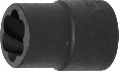 Spiral-Profil-Steckschlüssel-Einsatz / Schraubenausdreher | Antrieb Innenvierkant 12,5 mm (1/2") | SW 14 mm 