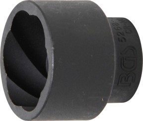 Llave de vaso de perfil en espiral / extractor de tornillos | entrada 12,5 mm (1/2") | 32 mm 