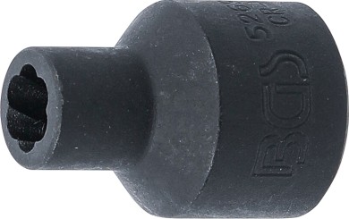 Spiral-Profil-Steckschlüssel-Einsatz / Schraubenausdreher | Antrieb Innenvierkant 12,5 mm (1/2") | SW 8 mm 
