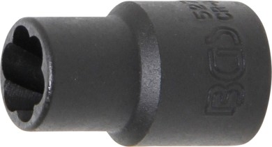 Spiral-Profil-Steckschlüssel-Einsatz / Schraubenausdreher | Antrieb Innenvierkant 10 mm (3/8") | SW 10 mm 