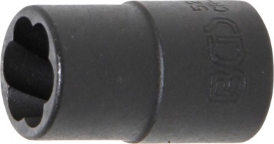 Spiral-Profil-Steckschlüssel-Einsatz / Schraubenausdreher | Antrieb Innenvierkant 10 mm (3/8") | SW 12 mm 