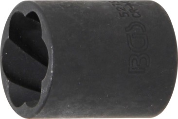 Spiral-Profil-Steckschlüssel-Einsatz / Schraubenausdreher | Antrieb Innenvierkant 10 mm (3/8") | SW 19 mm 