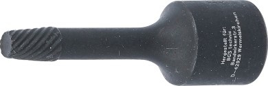 Spiral-Profil-Steckschlüssel-Einsatz / Schraubenausdreher | Antrieb Innenvierkant 10 mm (3/8") | 6 mm 