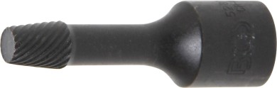 Spiral-Profil-Steckschlüssel-Einsatz / Schraubenausdreher | Antrieb Innenvierkant 10 mm (3/8") | 8 mm 