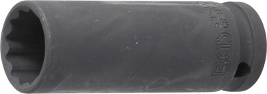 Kraft-Steckschlüssel-Einsatz Zwölfkant, tief | Antrieb Innenvierkant 12,5 mm (1/2") | SW 21 mm 