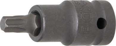 Kraft-Bit-Einsatz | Länge 55 mm | Antrieb Innenvierkant 12,5 mm (1/2") | T-Profil (für Torx) T47 